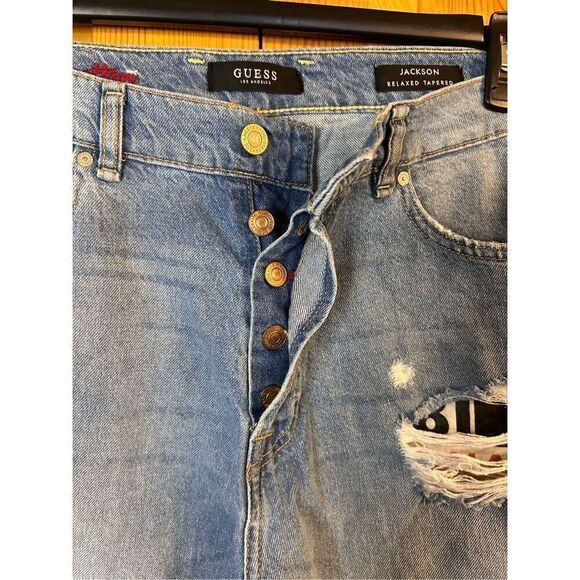 Guess Men’s Jackson Relaxed Tapered Jeans Size 30 Button Fly (4357) - Picture 4 of 11